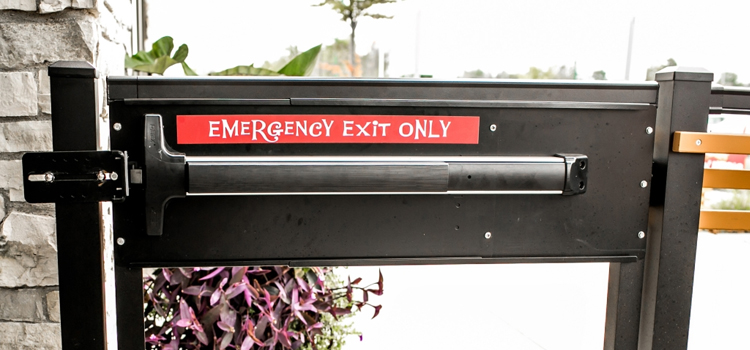 emergency push bar installation in Greenacres