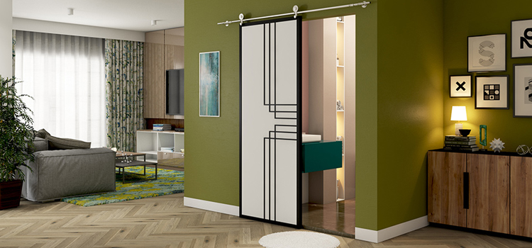 sliding bathroom door installation in Greenacres